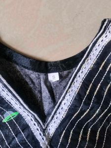 Stylish Black Printed Kurta