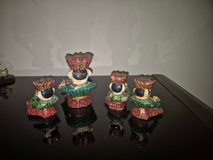 Set of 4 Indian Musician Figurines