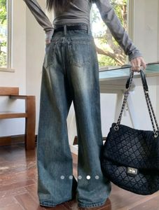 Vintage Blue Mid Rise Wide Leg Jeans