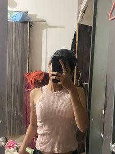 Ribbed Knit Sleeveless Top