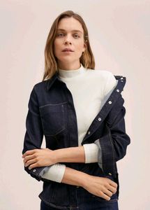 Mango Dark Wash Denim Shirt