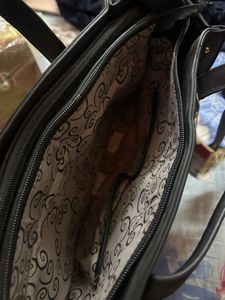 Paprika Suede Leather Bag - One Zipper Not Working