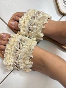 Boho Embellished Flat Sandals