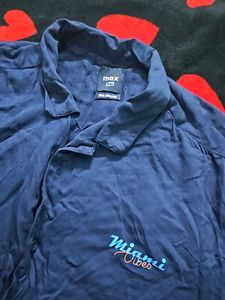 Max Blue Half Sleeve Shirt