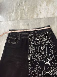 Unique Black Doodle Jeans