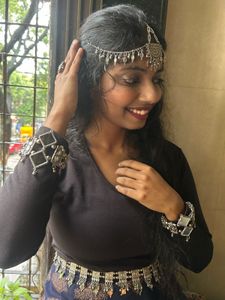 ONLY BELT Garba special Oxidised jewelry set