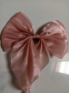 Elegant Pink Bow Hair Clip