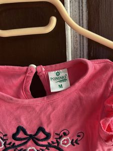 Cute Pink &amp; White Dress for Girls