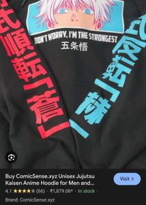 JJK Gojo Satoru Oversized black Hoodie Unisex