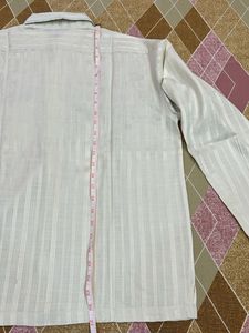 Jethalal inspired Men's Beige Embroidered Shirt