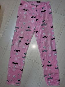 Cute Pink Moustache Pajama Pants
