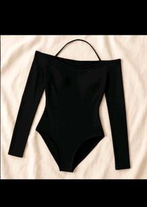Chic Black Long Sleeve Bodysuit