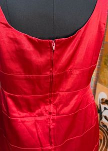 Stunning Red Satin Bodycon Dress