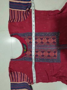 Elegant Red Printed Kurta Set with Dupatta