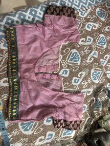 Elegant Pink Blouse with Embellished Border