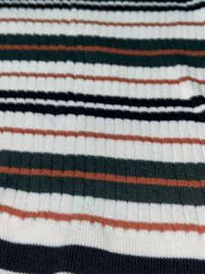 Striped Mock Neck Sweater
