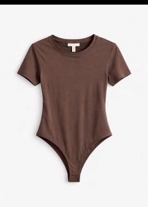 Brown Bodysuit - Casual Chic