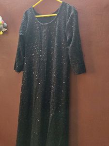Sparkling Black Ethnic Gown