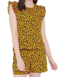 Leopard Print Jumpsuit Co-ord Set M SIZE