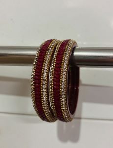 Maroon Stone Bangles