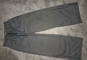 Gingham Checkered Wide Leg Pants
