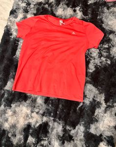 Vibrant Red T-Shirt quick dry