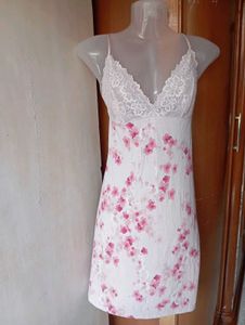 Floral Lace Trim Nightgown