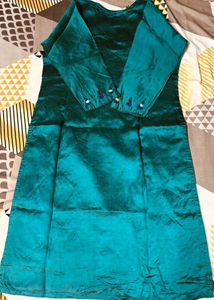 Embroidered Teal Kurta