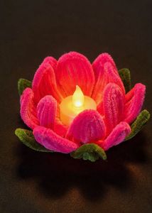 Pink Flower candle holder