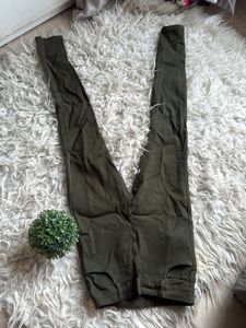 Olive Green Skinny Fit Pants