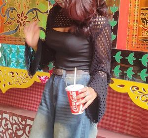 Sheer Crochet Bolero Top
