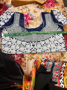 Embroidered pearl work Silk Blouse