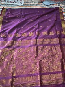 Elegant Purple Silk Saree