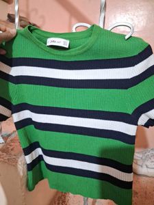 Zara Striped Knit Top