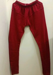 Red Woollen Leggings