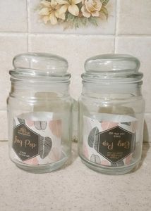 Glass Jar with Lid (Set of 2)