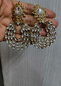Statement Earrings - Gold &amp; Crystal