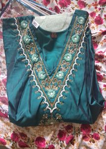 Embellished Teal Kurta