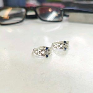 Pure Silver Toe Rings (Pair)