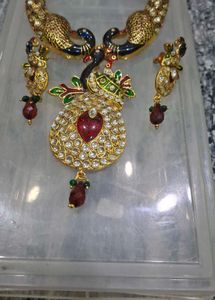 Peacock Design Necklace Set