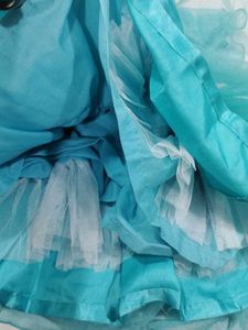 Cute Blue Flower Girl Dress