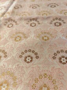 Peach pure katan silk saree