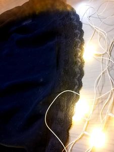 Navy Blue Sheer Blouse