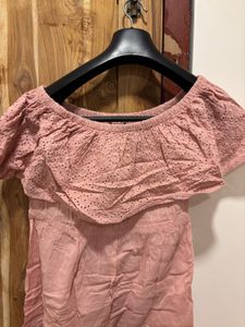 Cute Pink Off-Shoulder Dress