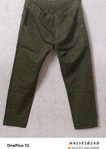 Olive Green Casual Pants