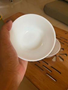 Set of 2 White Ceramic Bowls