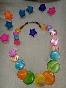 multicoloured jewellery necklace