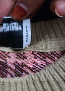 Burberry Plaid Pattern Sweater