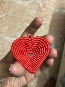 Red Fidget Heart Keychain