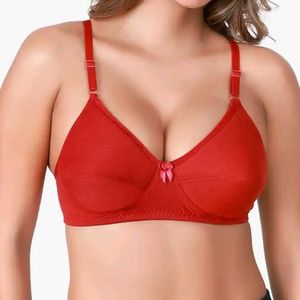 Comfortable full coverage Red Bra